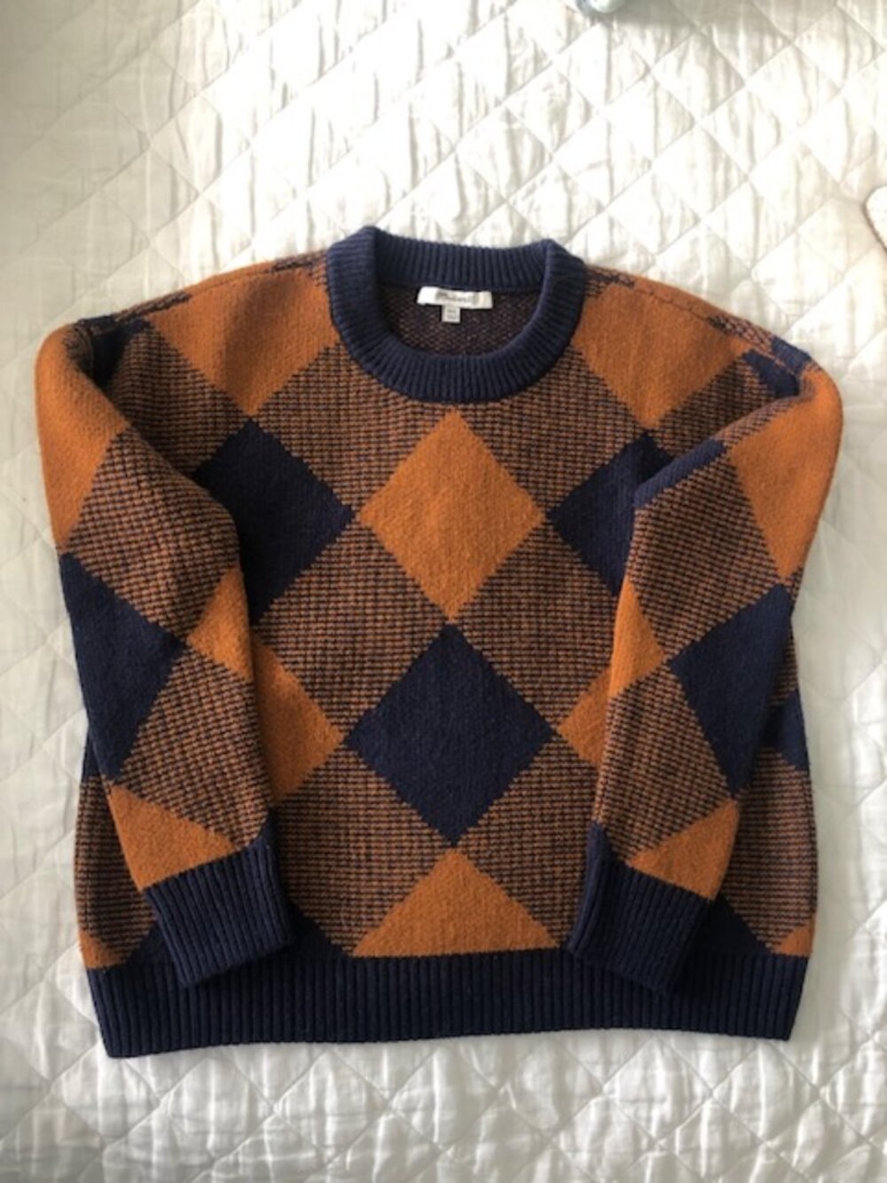 Madewell Women's Argyle Sweater Size xxs